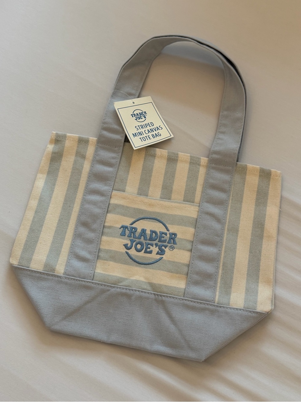 Trader Joe’s Striped Mini Canvas Tote Bag